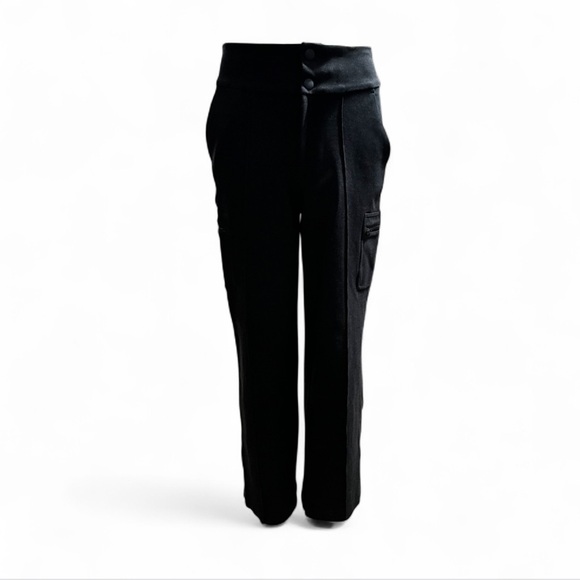 Athleta Venice Heathered Cargo Pant Black Gray Inseam 29 - Picture 3 of 8
